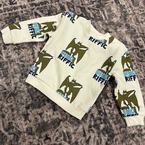 H&M Cream DinoRiffic AOP Graphic Sweatshirt
